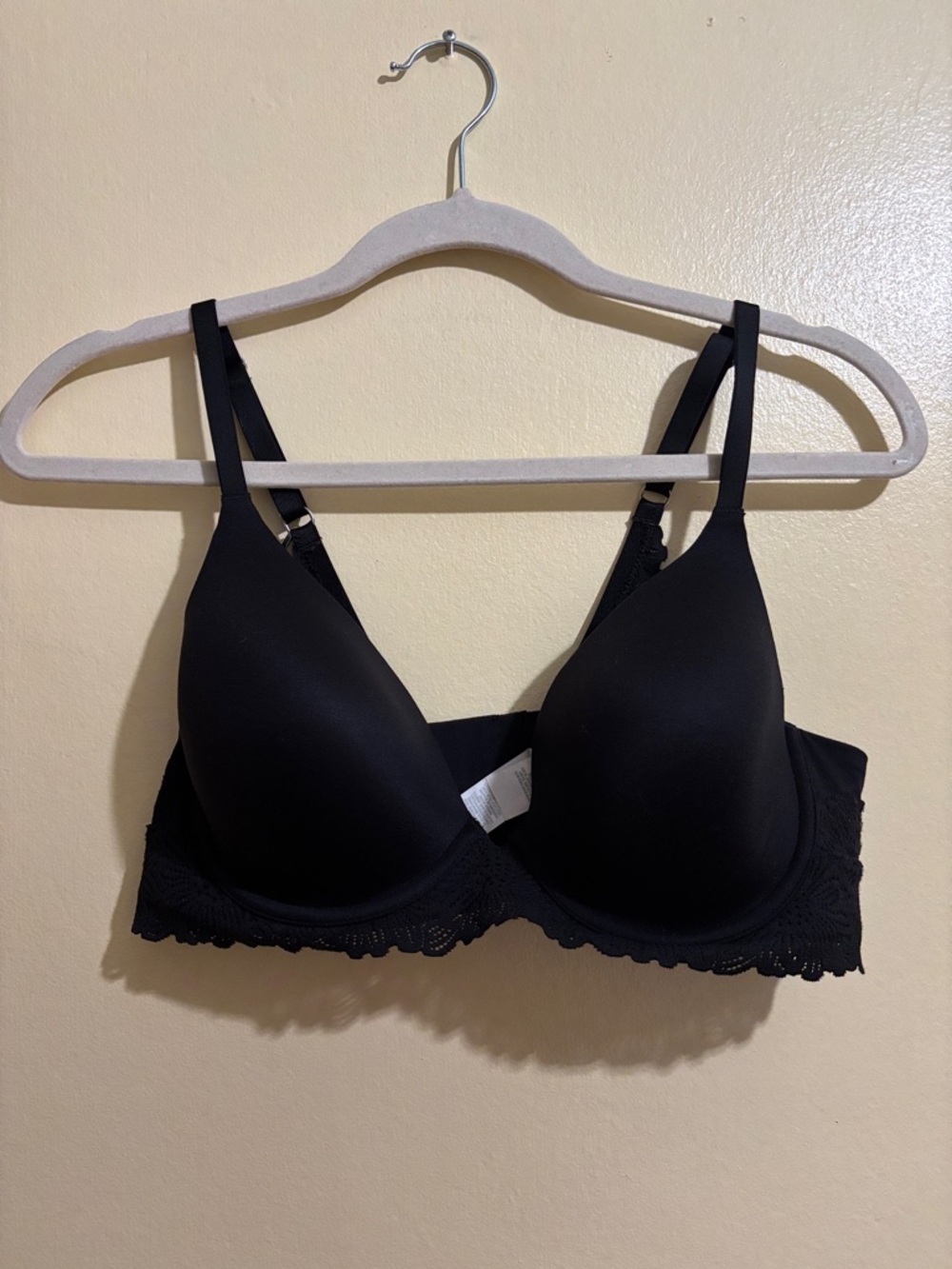 aerie Black Lace-Trim T-Shirt Bra